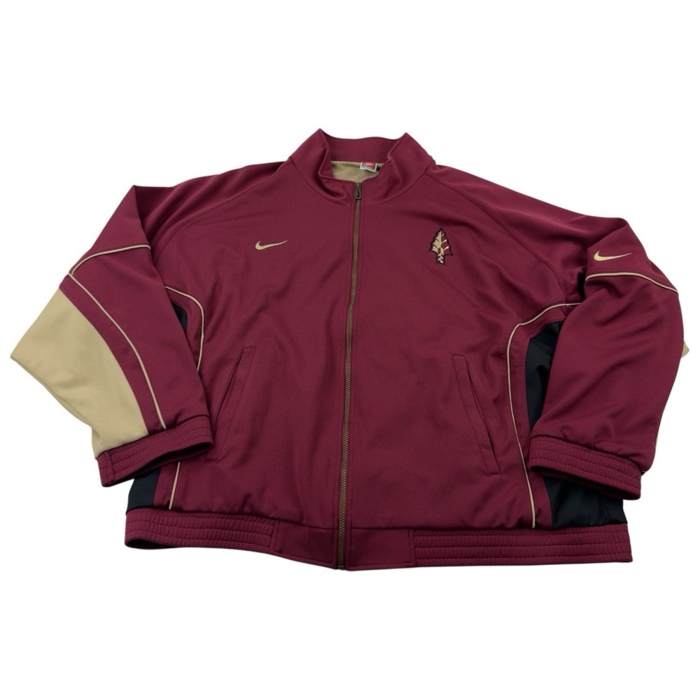 Nike Team Vintage Florida State Seminoles‎ Full Zip Jacket Polyester Men's 2XL